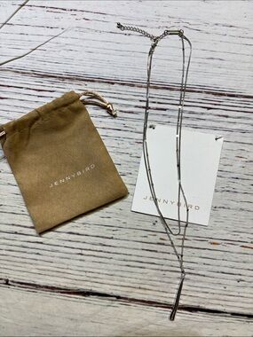 Jenny Bird Leana Pendant Double Chain Silver Plated Necklace